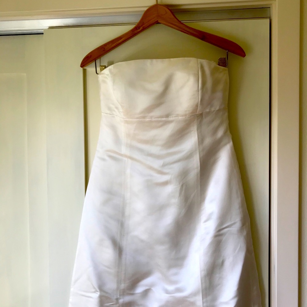 Jcrew Silk Strapless Wedding Dress-size 4